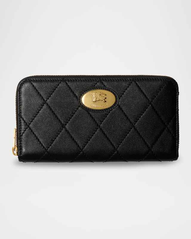 Strand Quilted Leather Zip Wallet